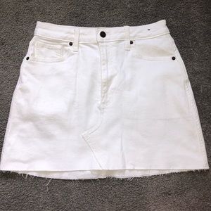 Abercrombie & Fitch White Denim Skirt